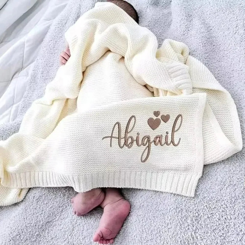 Personalised Embroidered Baby Blanket – Soft, Warm & The Perfect Newborn Gift